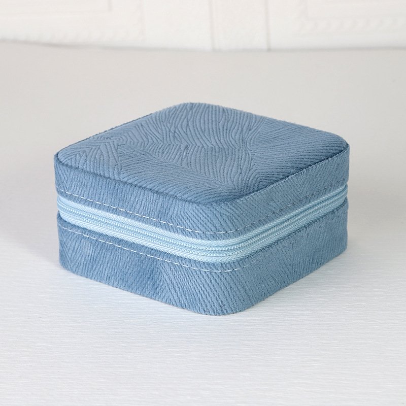 Compact Travel Jewelry Box - Double-Layer Organizer for Rings, Earrings, Necklaces, Bracelets (Multiple Colors Available), Scratch-Free, Portable - Image 11