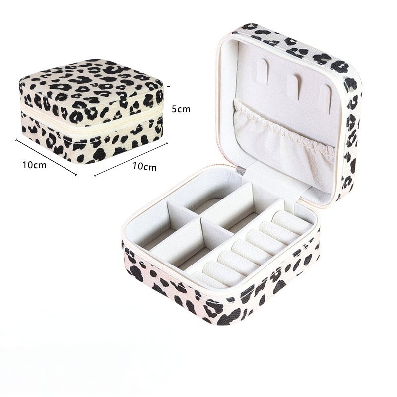 Compact Travel Jewelry Box - Double-Layer Organizer for Rings, Earrings, Necklaces, Bracelets (Multiple Colors Available), Scratch-Free, Portable - Image 3