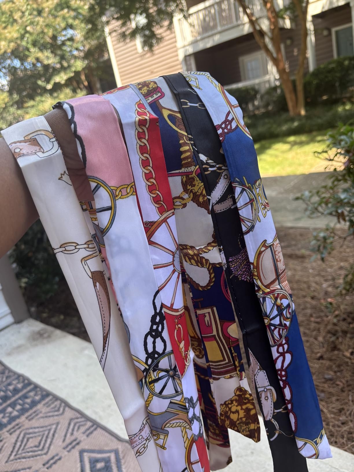 6 Pack Scarf Bags for Women - Narrow Scarf Hair & Neck Scarves - Fashion Gifts - Image 3