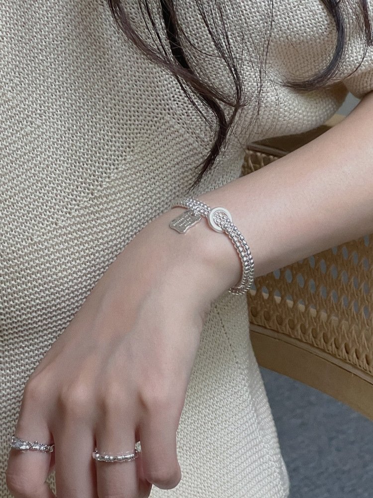 The Self-Love Affirmation Bracelet - "You Deserve to be Loved" Engraved onSterling Silver Bead Chain with Stretch Fit | Minimalist Dainty Stacking Jewelry - Image 5